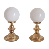 Pair of golden lamps