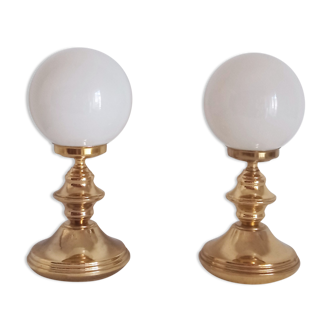 Pair of golden lamps