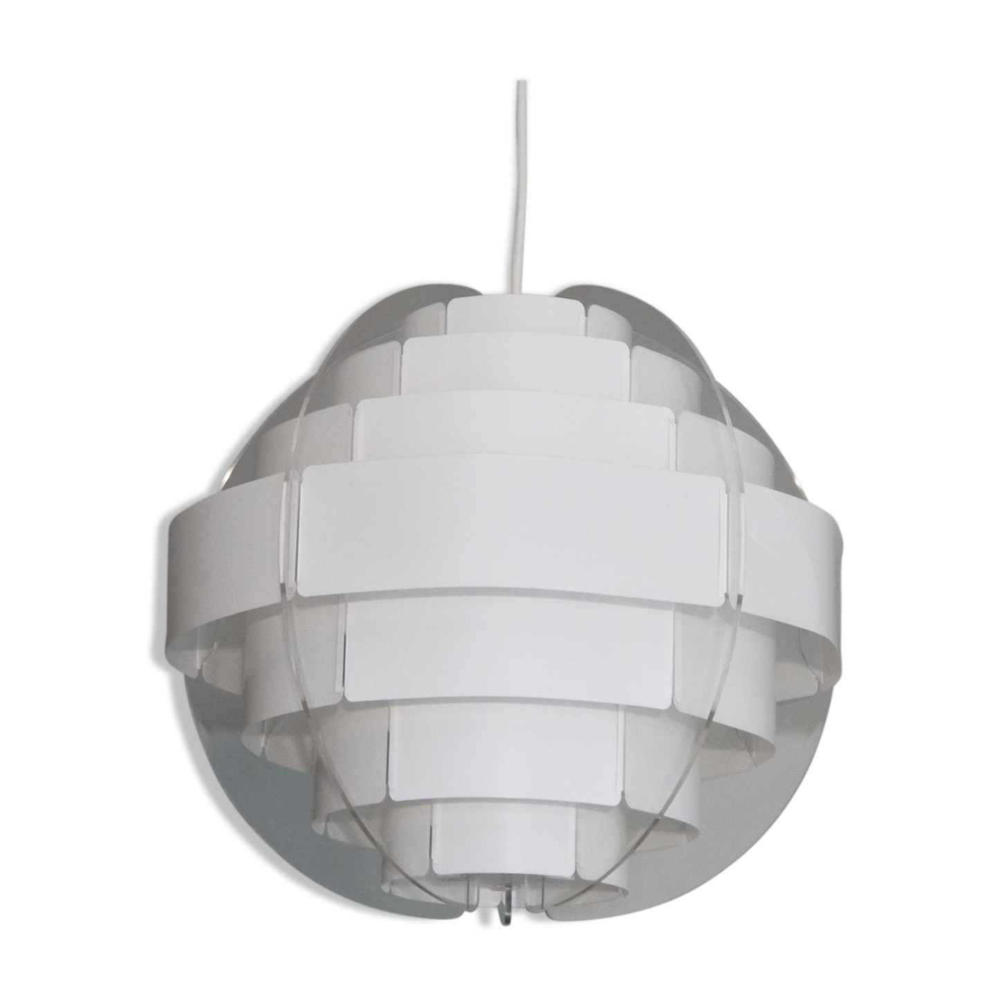 Danish hanging lamp in plexiglas of Brylle and Jacobsen 1970