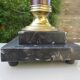 Napoleon III Empire column lamp in bronze and 19th marble