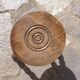 Tripod stool in turned wood
