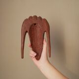 Carved wooden mask African art woman face handcrafted tribal ethnic decoration