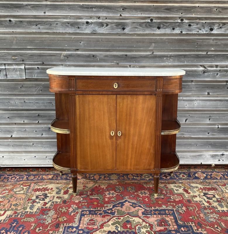 Mahogany console and mahogany veneer