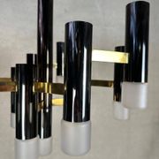 Vintage design 'hexagon' black & gold chandelier – Boulanger