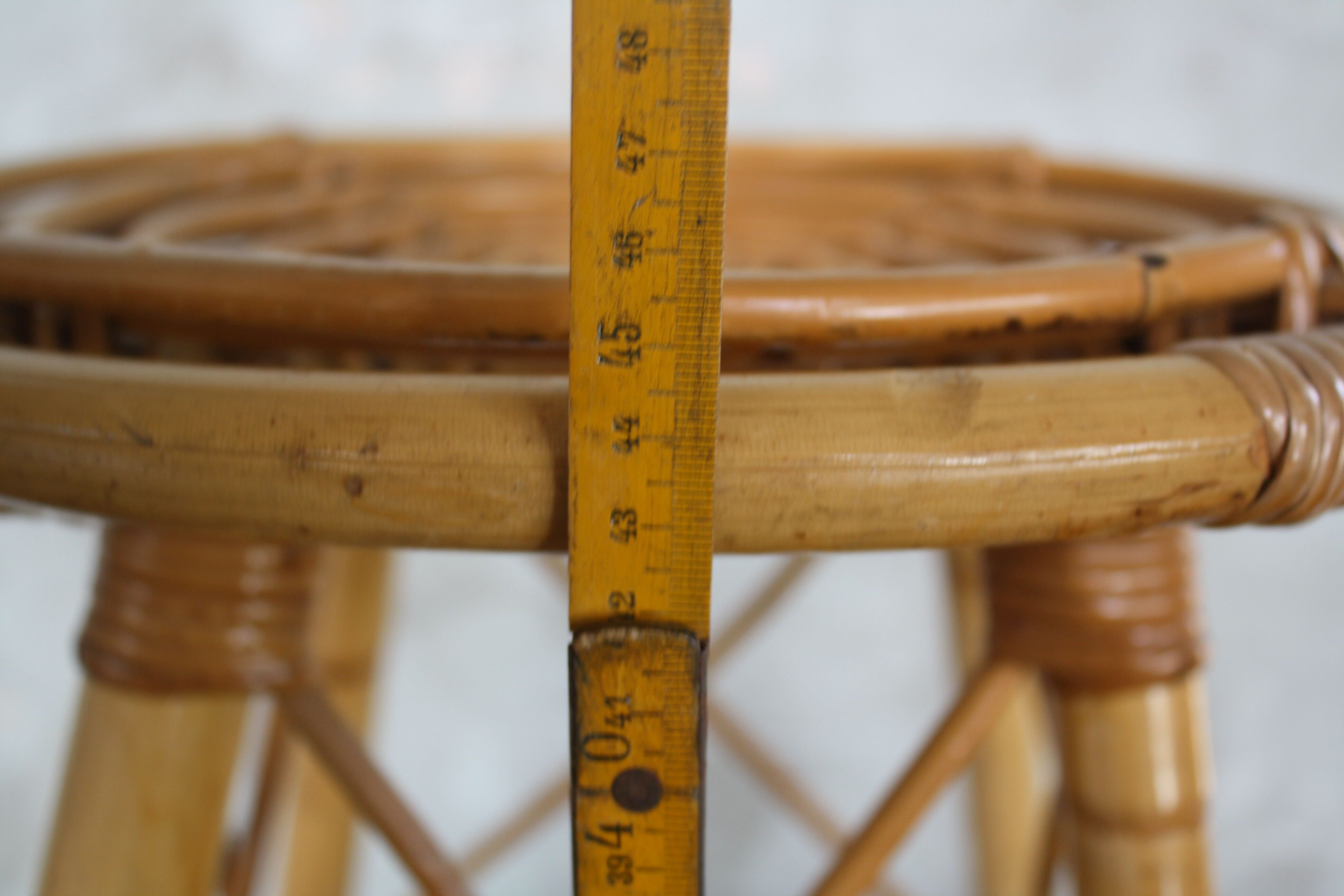 Vintage rattan stool