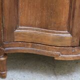 Solid walnut corner cabinet (19th century). Beautiful patina.