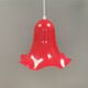 Red vintage hanging lamp made from ABC plastic. Denmark 1980s