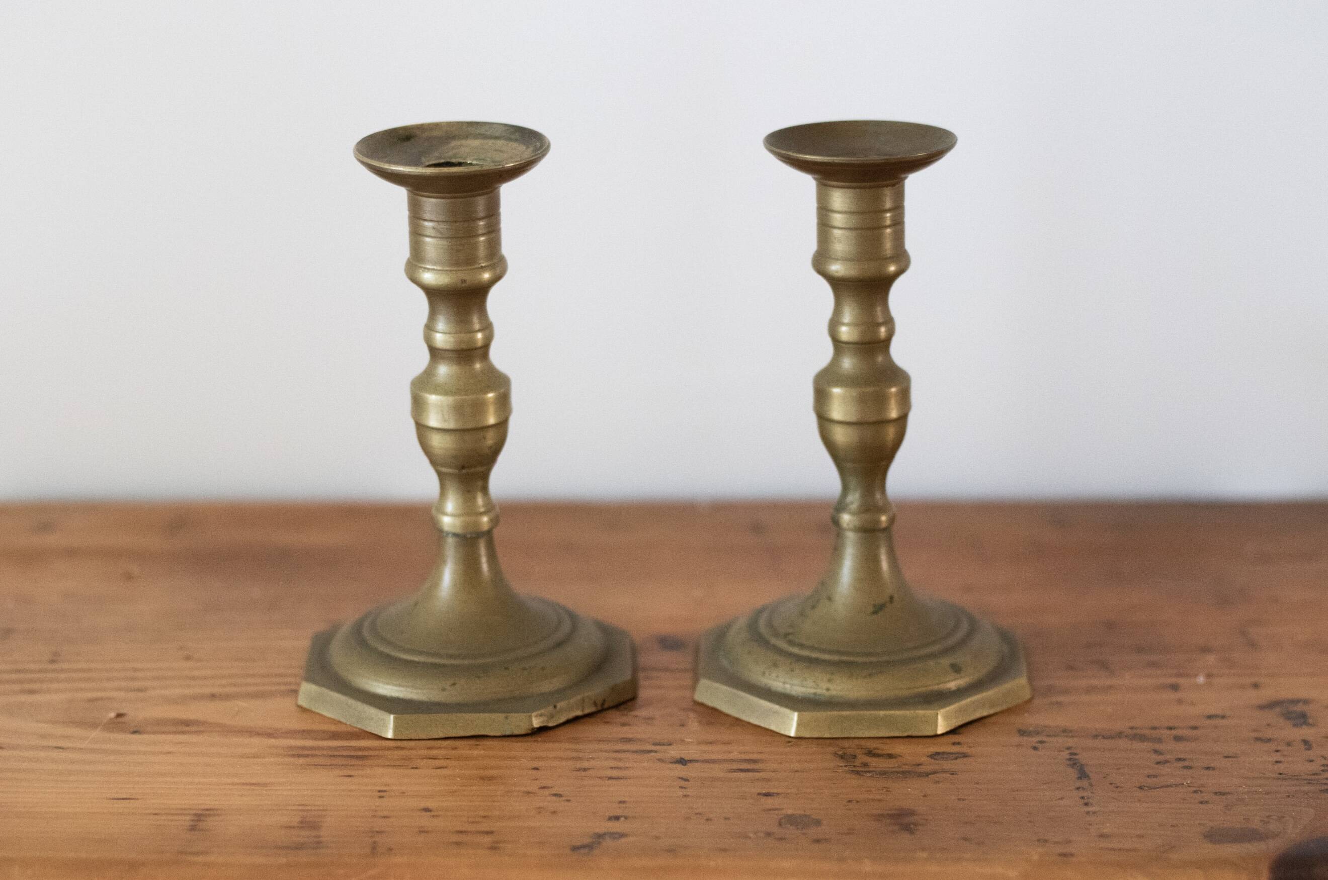 Pair of vintage brass candlesticks