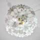 Charmant luminaire en verre de Murano Spoutnik fleurs blanches, années 1970