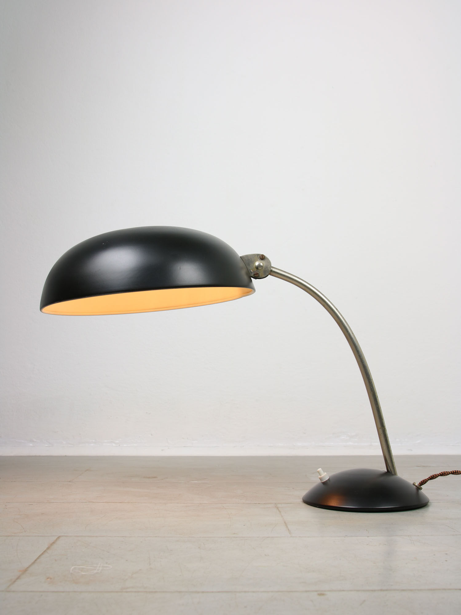 Black Bauhaus Table Lamp, 1930s