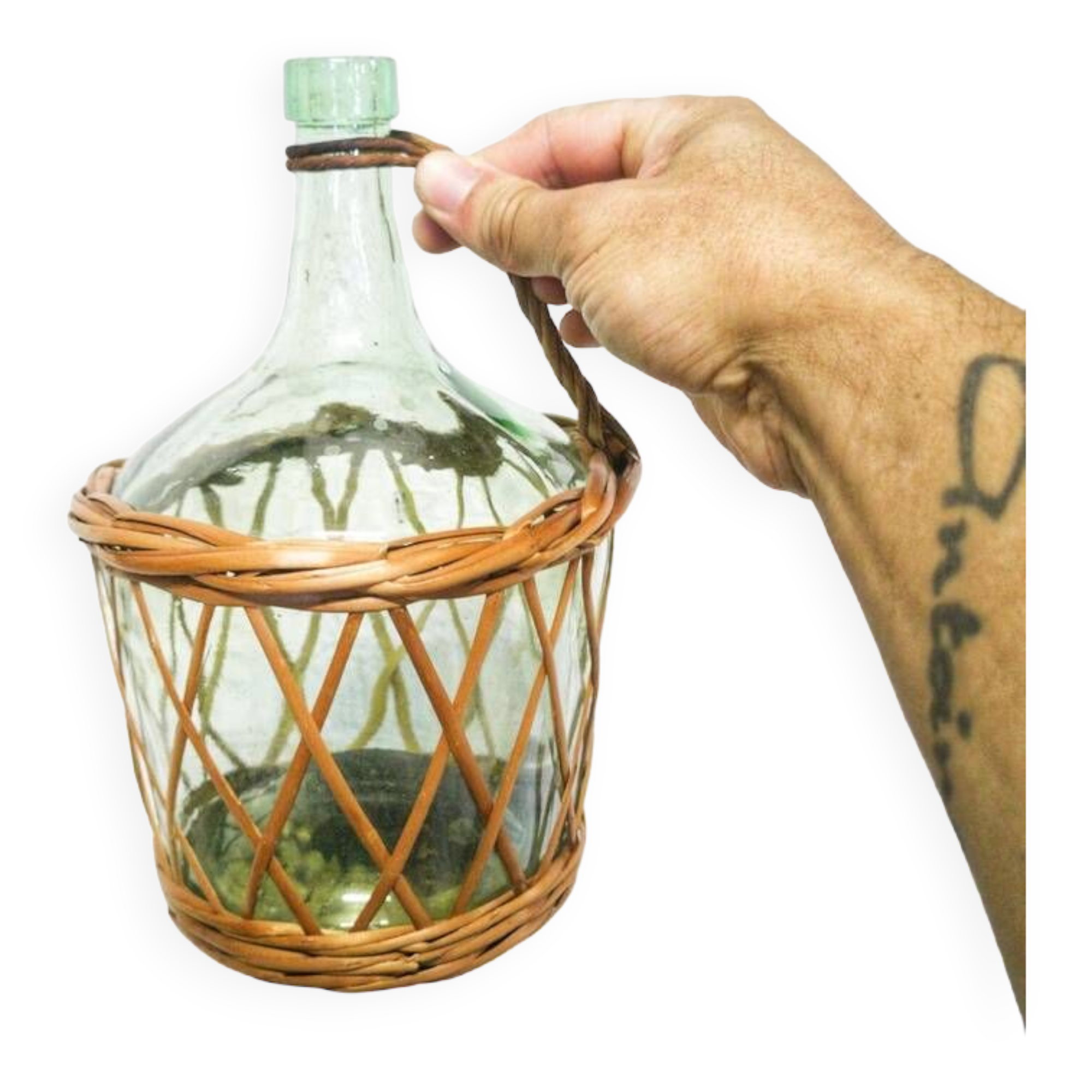 Demijohn wicker basket