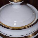 Sweetener in Sologne porcelain Larcheveque Pattern edging garland Gilded