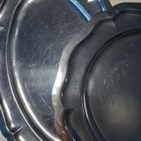 Set of 2 pewter trays