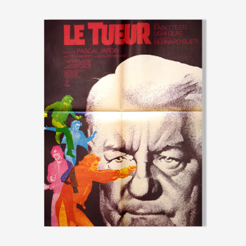 Original movie poster "The Killer " 1972 Jean Gabin , Blier