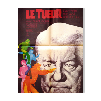 Affiche originale cinéma " Le Tueur "1972  Jean Gabin , Blier