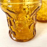 Vintage amber water glasses