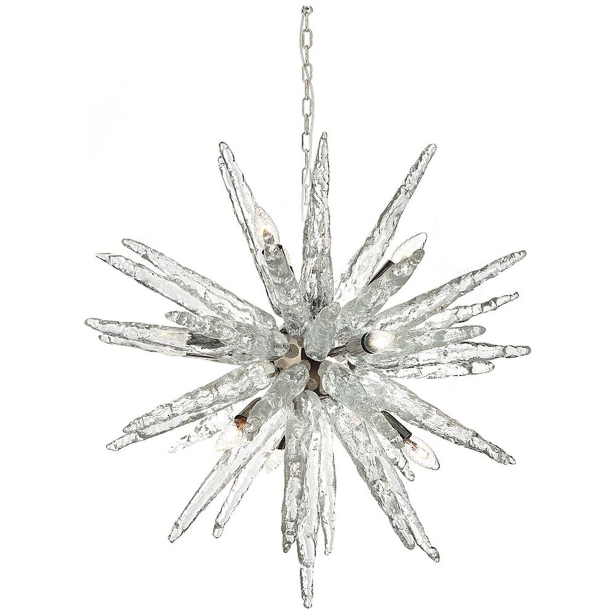 Lustre en verre stalactite Murano