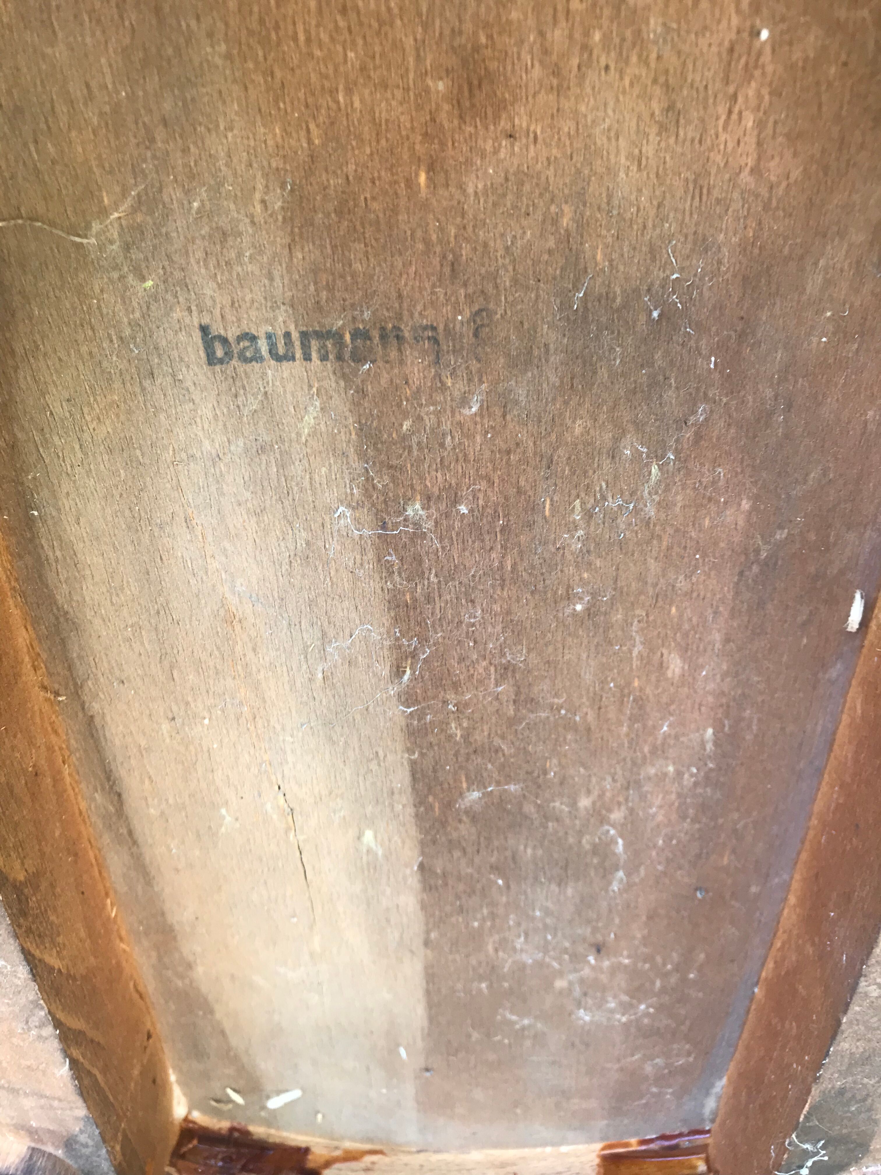 Former baumann model dove chair in wooden feet compass vintage