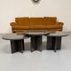 Three-seater alcantara canapé design by Tobia Scarpa for BB ITALIA vintage.