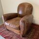 Leather club chair