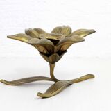 Brass flower candle holder
