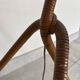 Diabolo floor lamp from the 1950s - brass & rattan - Lunel style - vintage design