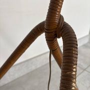 Diabolo floor lamp from the 1950s - brass & rattan - Lunel style - vintage design