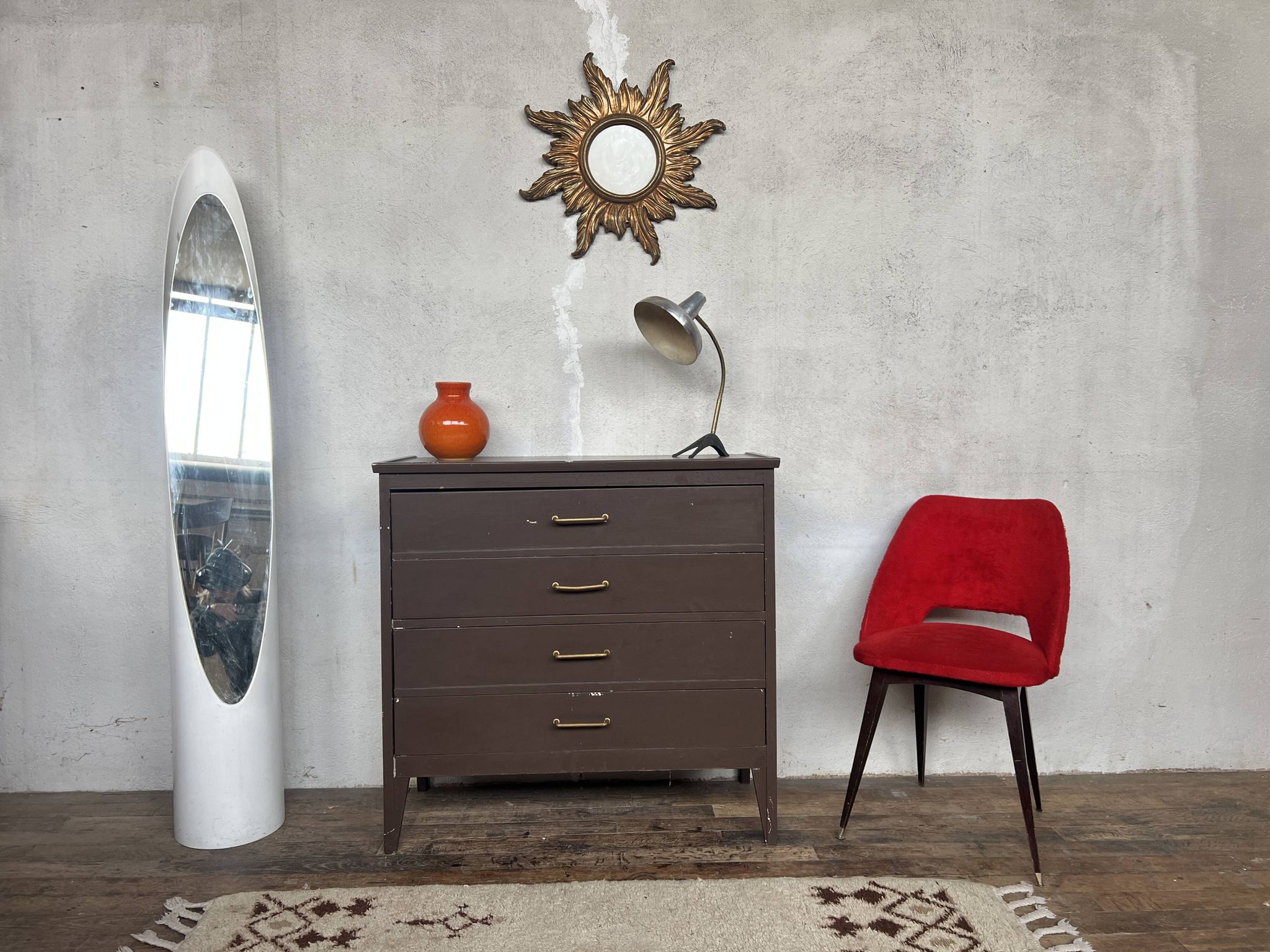 Vintage Scandinavian-style chest of drawers