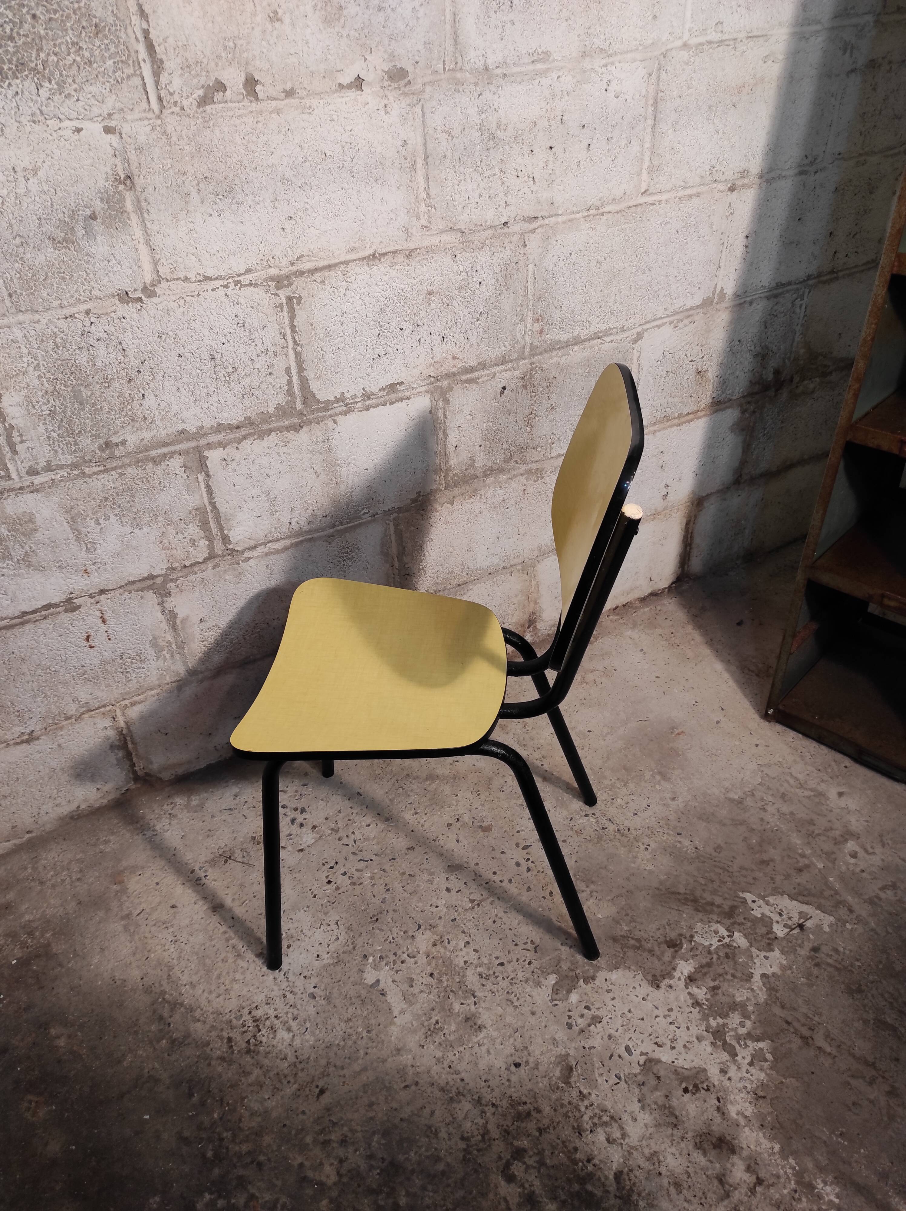 Yellow formica chair 1960