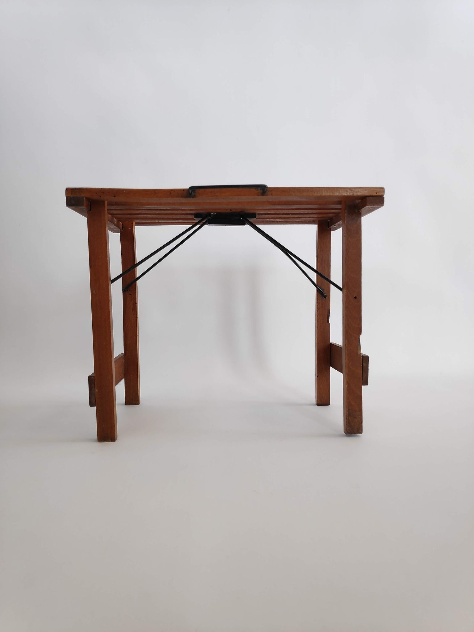 Wooden and metal  stool