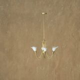 Vintage gold ceiling lamp, Italy 1970s