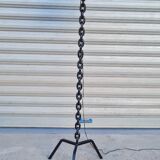Vintage iron chain floor lamp from the 1950s