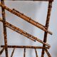Antique bamboo wardrobe with mirror — exotic style, late 19th century