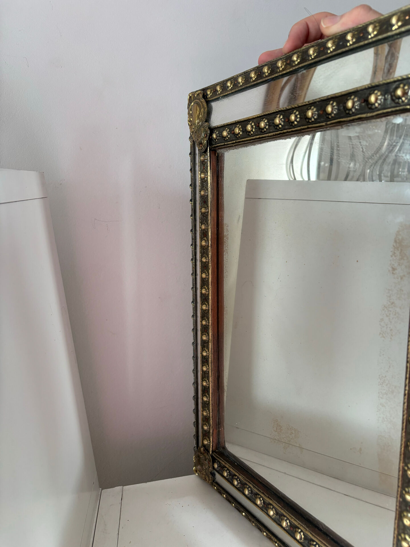 Napoleon III closed-frame mirror