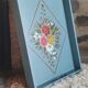 Hand-painted blue wooden tray