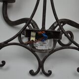 pair of grey patinated iron wall sconces
