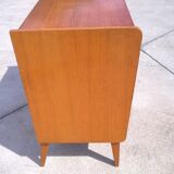 Commode rotin et chêne
