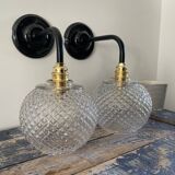 Pair of new electrified ball sconces