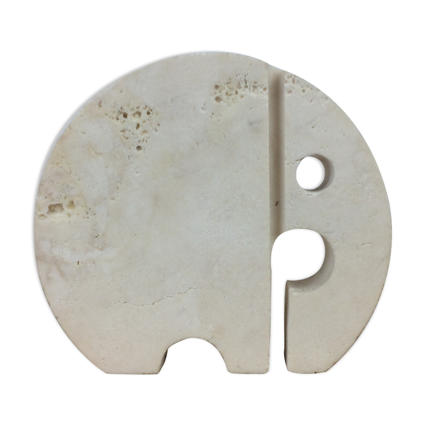 Fratelli Mannelli elephant paper press in travertine
