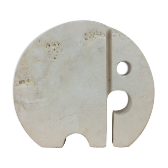 Fratelli Mannelli elephant paper press in travertine