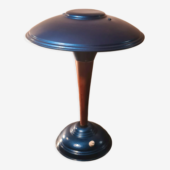 Lamp mushroom blue metal 1940