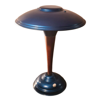 Lamp mushroom blue metal 1940