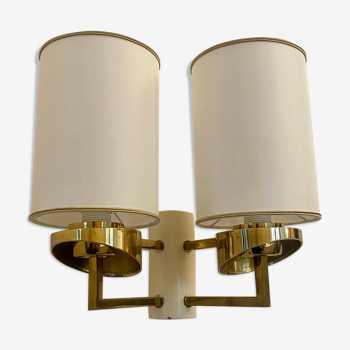 Double lighting wall lamp in brass year 1960