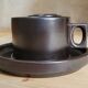 Lot de 3 tasses et sous-tasses en grès de Brenne