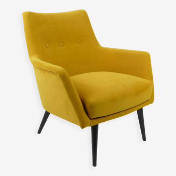 Vintage mid century yellow lounge armchair from '60s