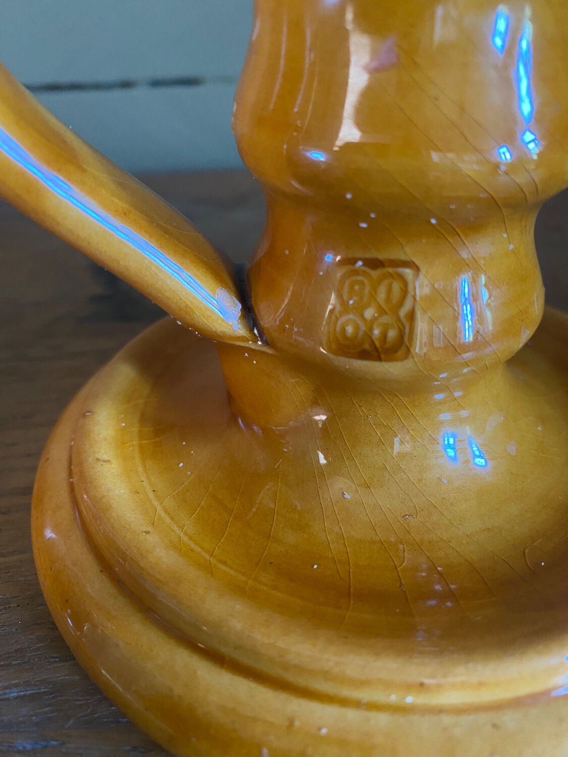 Pair of ceramic candle holders from Biot