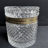 Cylindrical box – Crystal and gilded bronze