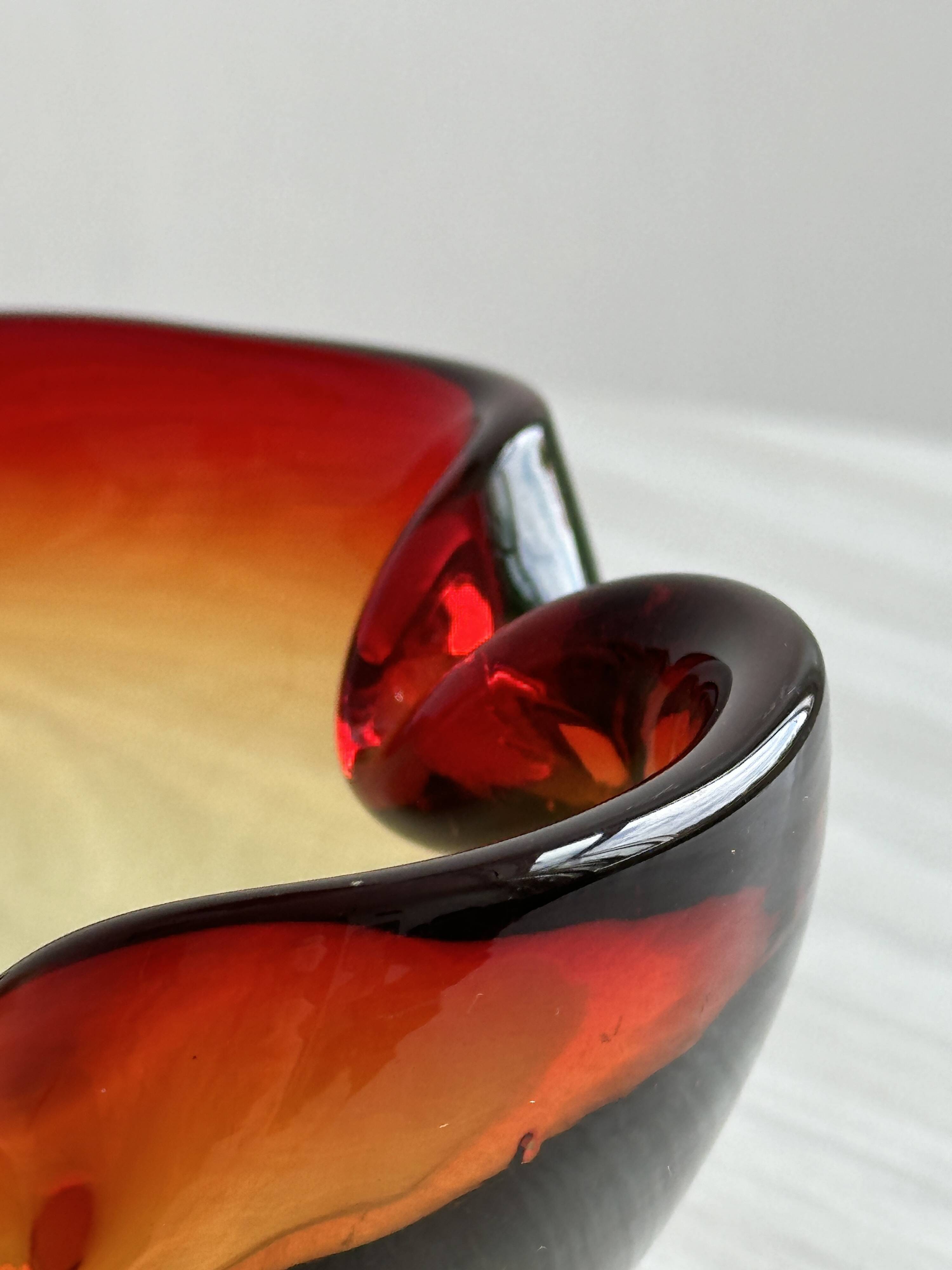 Murano style blown glass empty pocket