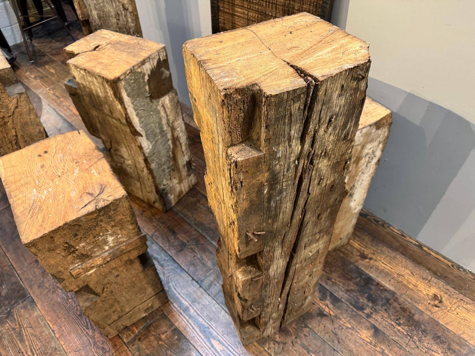 6 oak stools