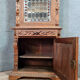 Renaissance library cabinet of hunting lodge in solid oak around 1850